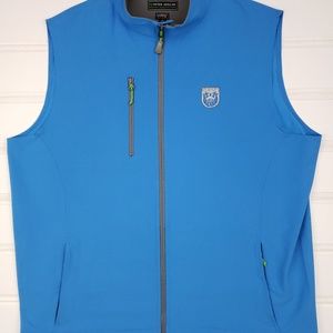 Peter Millar Wind Vest Large Blue Full Zip Sleevel